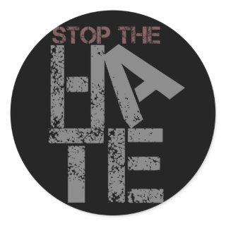 Stop the Hate Classic Round Sticker