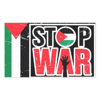 Stop War - Palestinian Lives Matter Freedom Free  Rectangular Sticker