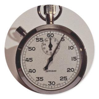 Stop watch classic round sticker