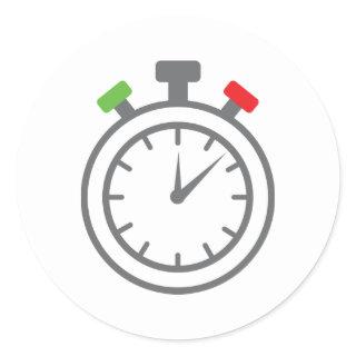 stopwatch - alarm timer classic round sticker