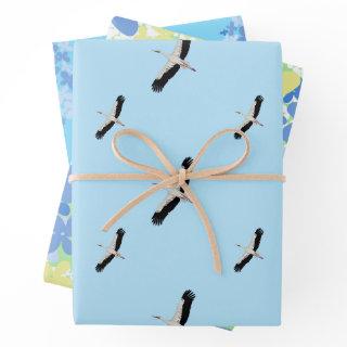 Storks and wild flowers  sheets