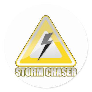 Storm Chaser Lightning 2 Classic Round Sticker