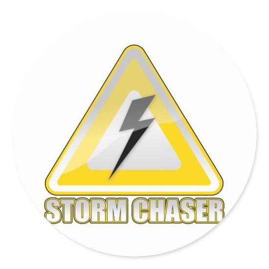 Storm Chaser Lightning 2 Classic Round Sticker