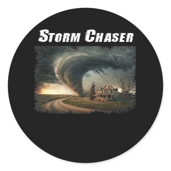 Storm Chaser Tornado Picture Meteorologist Weather Classic Round Sticker