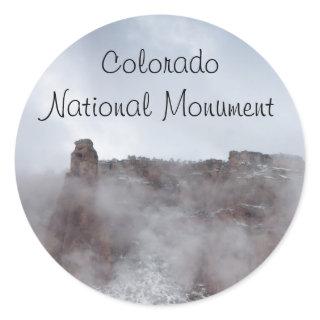 Storm Over the Colorado National Monument Classic Round Sticker