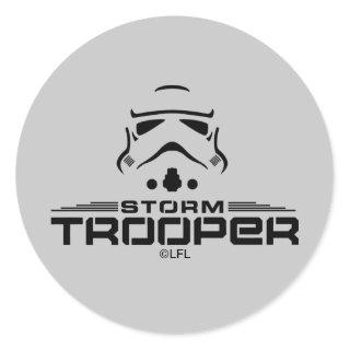 Stormtrooper Simplified Graphic Classic Round Sticker