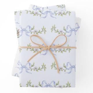 Storybook New Chapter Blue bow baby boy shower  Sheets