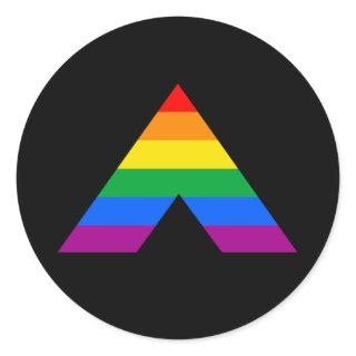 Straight Ally Symbol Classic Round Sticker