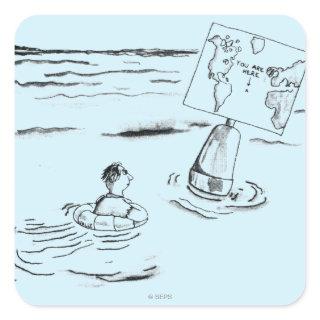 Stranded Square Sticker