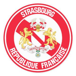 Strasbourg Round Emblem Classic Round Sticker