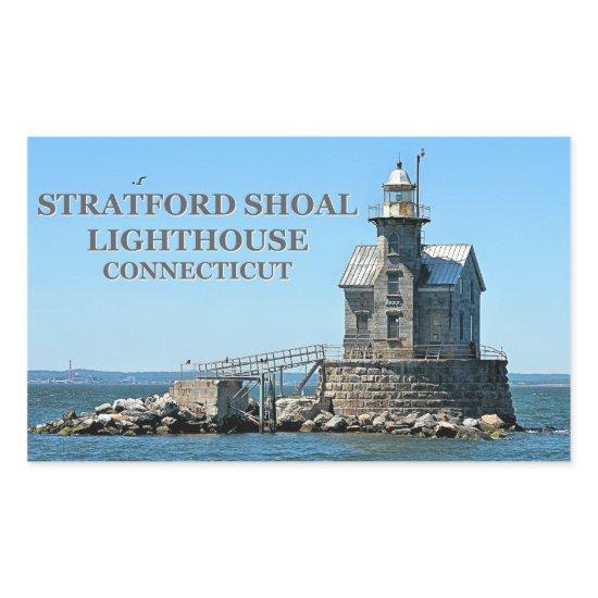 Stratford Shoal Lighthouse, Connecticut Rectangular Sticker