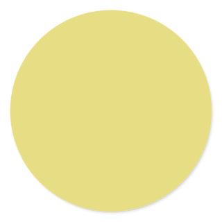 Straw Solid Color Classic Round Sticker