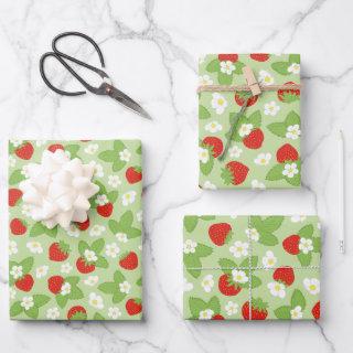 Strawberries Floral Red Green Pattern  Sheets