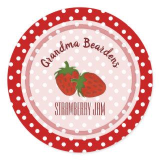 Strawberry And Polka Dot Personalized Labels