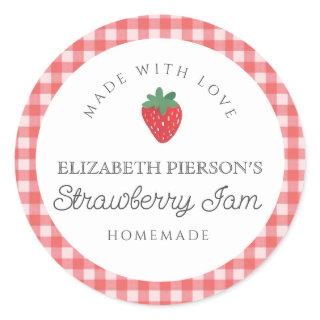 Strawberry Berry  Jam Home Custom  Classic Round Sticker