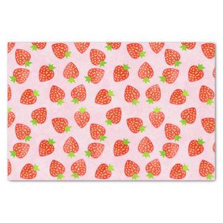 Strawberry Cream Pattern Pretty Pink Red Tissue Paper