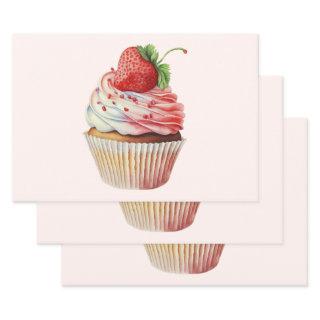 Strawberry Cupcake Sweet Dessert  Sheets