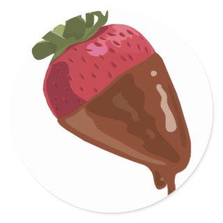 Strawberry Dipped in Chocolate Classic Round Sticker