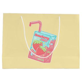 Strawberry Juice Box Large Gift Bag