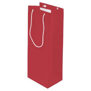 Strawberry Red Solid Color Wine Gift Bag
