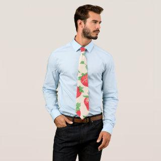 Strawberry Watercolor Colorful Pattern Neck Tie