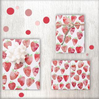 Strawberry Watercolor  Sheets