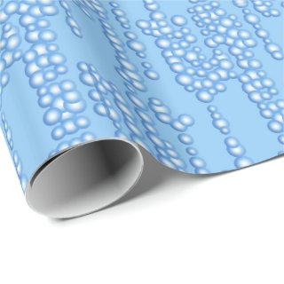 Stream of bubbles, shades of light blue