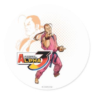 Street Fighter Alpha 3 Dan Classic Round Sticker