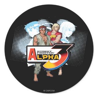 Street Fighter Alpha 3 Ken & Ryu Classic Round Sticker