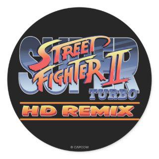 Street Fighter II Turbo HD Remix Logo Classic Round Sticker
