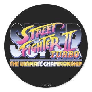 Street Fighter II Turbo UC Logo Classic Round Sticker