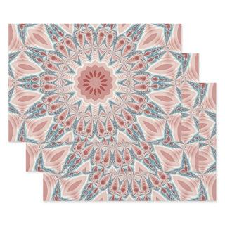 Striking Modern Kaleidoscope Mandala Fractal Art  Sheets