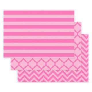 Stripe Moroccan Chevron DIY Colors 2 Tone Pink  Sheets