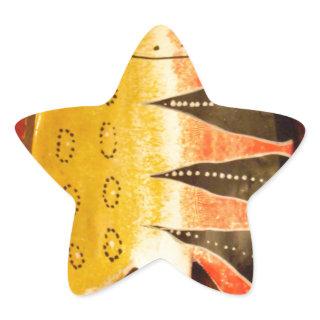 Striped Sensation Tiger Barb Fish Art Print Star Sticker