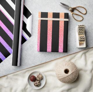 Stripes Pattern Black White Purple Multicolor