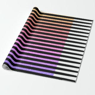 Stripes Pattern Multicolor Black White Purple Cute