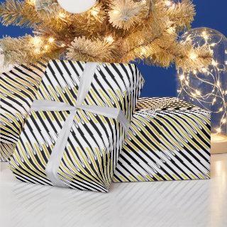 Stripes Pattern Multicolor Gold Glittery Stylish