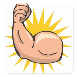 Strong Arm Flex Square Sticker