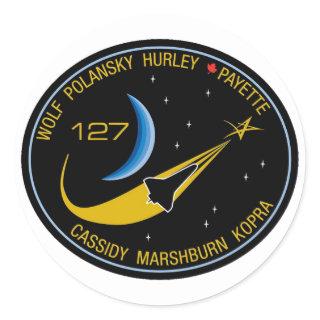 STS-127 Mission Patch Classic Round Sticker