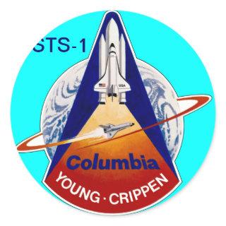 STS-2 NASA SPACE SHUTTLE CLASSIC ROUND STICKER