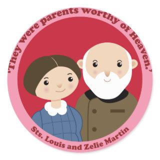 Sts. Louis and Zelie Martin Classic Round Sticker