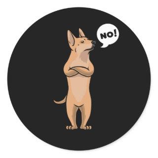 Stubborn Carolina dog Classic Round Sticker