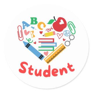 Student Classic Round Sticker