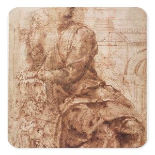 Study of Sibyl Square Sticker