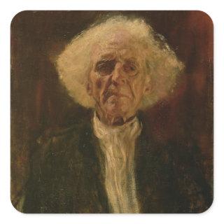 Study of the Head of a Blind Man (oil on canvas) Square Sticker