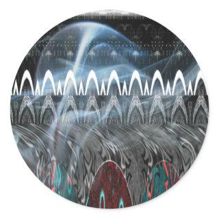 Stunning Abstract Art Print Classic Round Sticker