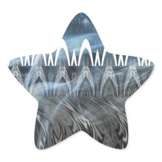 Stunning Abstract Art Print Star Sticker