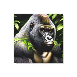Stunning Silver Back Gorilla - Jungle King Canvas Print