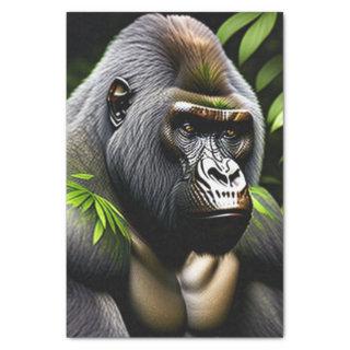 Stunning Silver Back Gorilla - Jungle King Tissue Paper