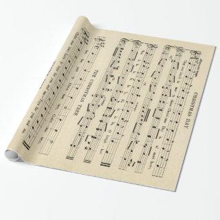 Stunning Unusual Vintage Christmas Music Sheet